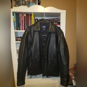 Gap leather jacket black small
